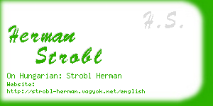 herman strobl business card